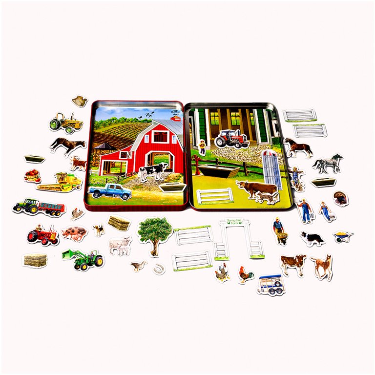 Shure Farm Tin Playset Wood Multicolor