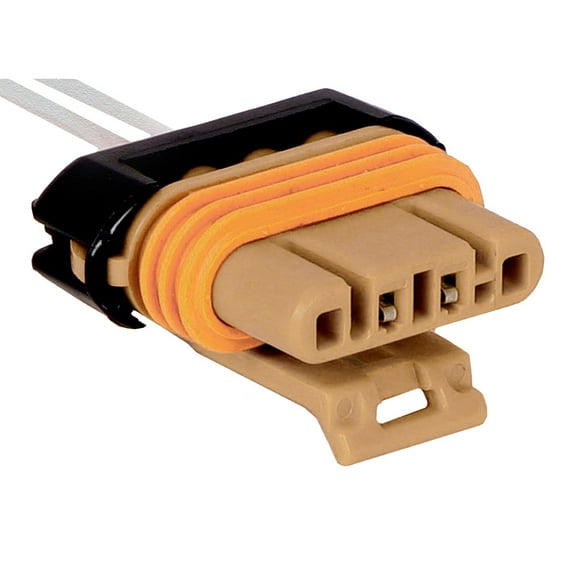 KarParts360 For Buick Rainier 2004 2005 2006 Connectors | Beige | Rectangle-Shaped | 2 Female Terminal | 2 Wire | For Alternator | With Wire Harness