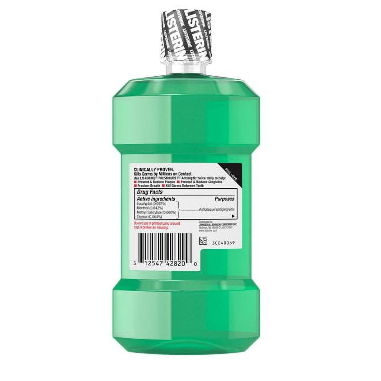 Listerine Antiseptic Mouthwash, Fresh Burst 250 mL (Pack of 6)