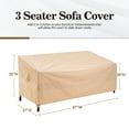 thumbnail image 3 of WJ-X3 Waterproof Outdoor Patio 3 Seater Sofa Cover, Anti Fade & Windproof, 87"(W) × 37"(D) × 35/26"(H), 3 of 8