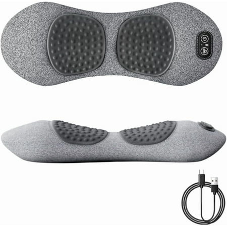 Triple Fusion Back Massager, 2025 Upgraded 3 in 1 Neck Shoulder Backs Massagers with Traction, Vibration & Heat My Soothe Lab - Gray