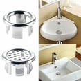 thumbnail image 5 of Bathroom Basin Sink Overflow Cover, Round Hole Design, Rings Sink Overflow Round Basin Trim Drain * Cover Remplacement for Kitchen Bathroom Basi-n Vanity Sinks Silver, 5 of 9