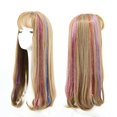 thumbnail image 2 of Oropel para el cabello de 12 colores con alicates, juego de extensiones de cabello con hebilla de silicona de ganchillo, hebras de cabello falso, Pinceles de maquillaje y herramientas 120cm 12 colores Vogacara CE007220-02, 2 of 6