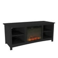 thumbnail image 4 of Furmax Classic 4 Cubby TV Stand for TVs up to 65" with Fire Pit, Black, 4 of 6