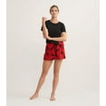 thumbnail image 3 of Little Blue House Shorts de Pyjama pour Femmes, Moose On Red, 3 of 4