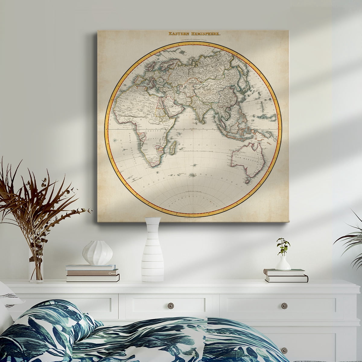 Wexford Home 1812 Eastern Hemisphere-Premium Gallery Wrapped Canvas, 40" x 40" - Ready to Hang