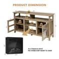 thumbnail image 2 of Gymax 58'' Fireplace TV Stand W/18'' 1500W Electric Fireplace up to 65'' Grey, 2 of 10