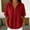 Wine, variant on Linen Tops for Women Oversized Gauze Shirts Button Neck Half Sleeve Blouses Dressy Casual Tunic Loose Clothes