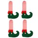 thumbnail image 1 of GOOHOCHY 4 fundas para pies de silla con diseño de elfo, decoraciones navideñas (colores surtidos), 1 of 7