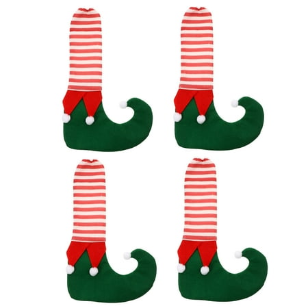 

4pcs Christmas Decorations Creative Elf Chair Foot Covers (Assorted Color)