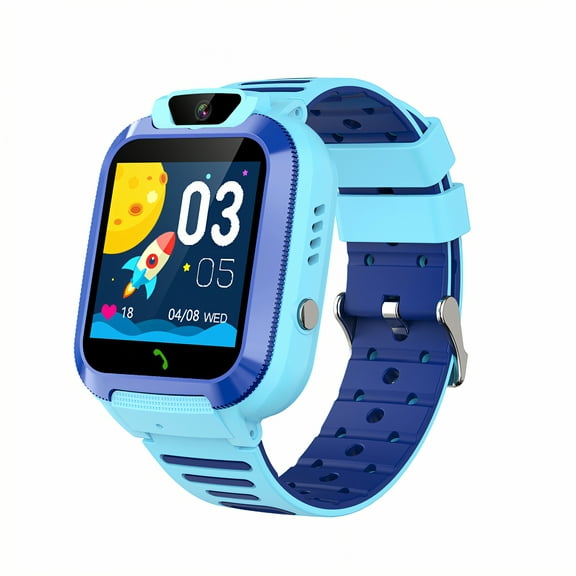 GJX Smart Watch for Kids,Encrypted Design Kids Smart Watch,Educational Games Watches for Kids,Blue