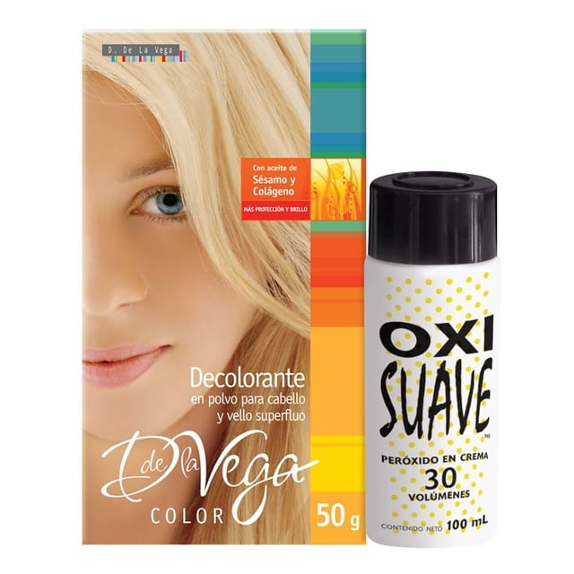 Decolorante capilar en polvo D de la Vega 50 g + 1 peróxido en crema 100 ml