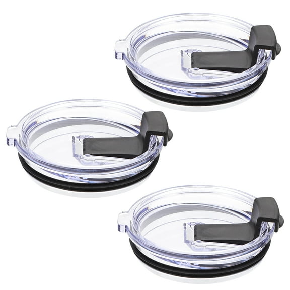 GAXIRE Water Cups Sealing Caps As Transparent Tumbler Cups 3Pcs 3.5X3.2X0.9In