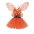 thumbnail image 3 of Toddler Girl Halloween Dress, Toddler Kids Girls Halloween Pumpkin Role Play Fancy Party Mesh Dress Wing Set Outfits, Halloween Gifts, 3 of 6