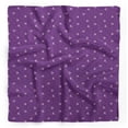 thumbnail image 1 of Bimba Purple Heart & Love Text Printed Pure Silk Scarf Neck Wrap Summer Hair Bandanas For Women 40 x 40 Inches, 1 of 6