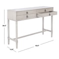 thumbnail image 5 of SAFAVIEH Aliyah Solid 4 Drawer Console Table, Greige, 5 of 7