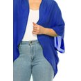 thumbnail image 5 of MOA Collection Women's Plus Size Casual Cardigan Loose Fit Soft Draped Kimono Sleeve, 5 of 6
