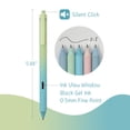 thumbnail image 2 of Wrapables Whisper Fusion Silent Retractable Gel Pen Set (5 Pack), 0.5mm Fine Point Black Ink, 2 of 6