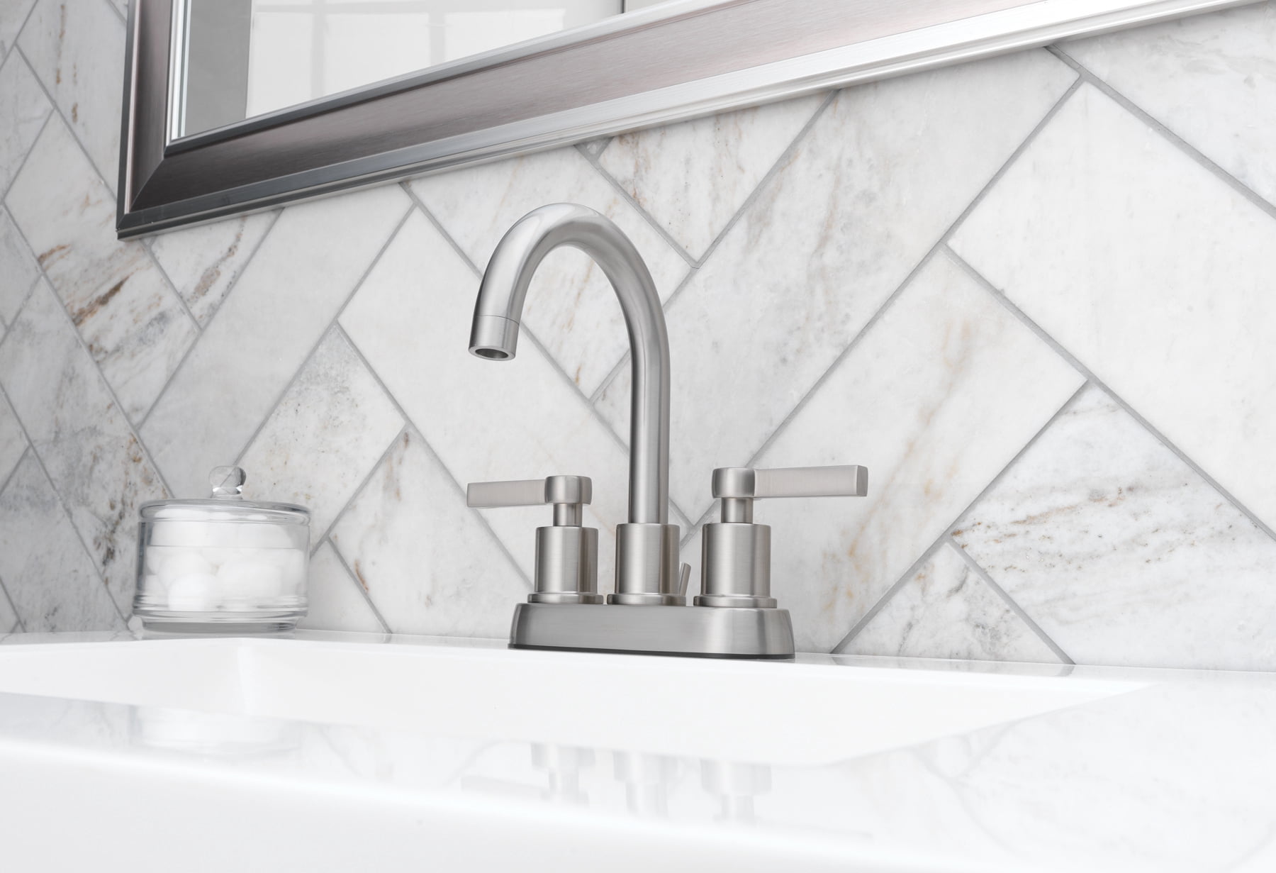Better Homes & Gardens Holbrook Two Handle Bathroom Faucet, Satin Nickel