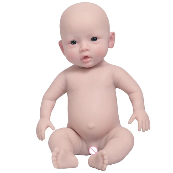 Reborn Baby Doll LCUPPON, cuerpo completo de silicona, 47 cm, para niños