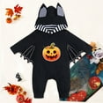 thumbnail image 2 of Gubotare Baby Rompers Boys Baby Boy Girl Halloween Outfit New To The Crew Knitted Long Sleeve Romper Jumpsuit with Hat Fall Clothes 0 3 6 9 12 18 24 Months (Yellow,6-9 Months), 2 of 9