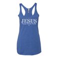 thumbnail image 2 of Wild Bobby Jesus the Way. The Truth. The Life Inspirational/Christian Women Tri-Blend Racerback Tank Top, Vintage Royal, Large, 2 of 5