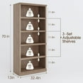 thumbnail image 3 of Bookshelf, Open Storage 70 Inch Tall 5 Shelf Bookcase, Floor Standing Bookshelves and Bookcases, Book case for Farmhouse Library Office Bedroom Kids, Oak - 5 Tier, 3 of 15