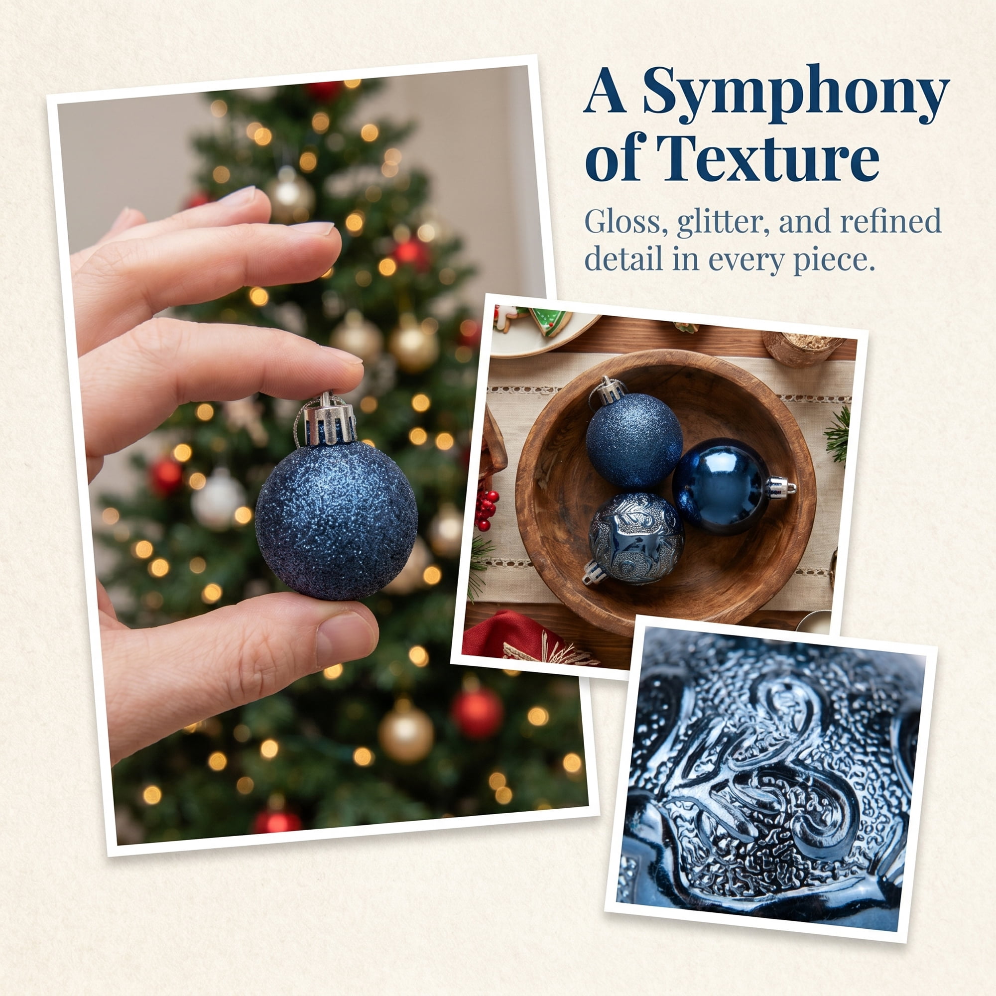 Unique Bargains 12Pcs Christmas Tree Ornaments Hanging Baubles Shatterproof Blue 1.6"