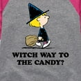 thumbnail image 3 of Peanuts - Witch Way To The Candy - Toddler And Youth Girls Raglan Graphic T-Shirt, 3 of 6