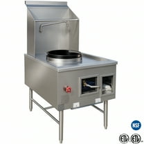 28" Commercial Wok Range with 16" Single Wok Hole & Waterfall Cooling | Natural Gas | 125,000 BTU Jet Burner, NSF