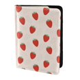 thumbnail image 2 of Pofeuu Hand Drawn Strawberry Print Travel Document Organizer Passport Holder Men Women for Family (6.5 in x 4.5 in),Wallet Holder Credit Card Clutch Bag Case, 2 of 5