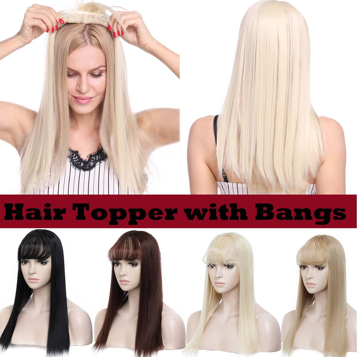 Buy SEGO Clip in Hair Topper for Women with Wispy Thin Air Bangs