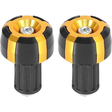 

18mm Hand Grips Handlebar End Caps for Motorcycle（Gold ）（2pcs ）