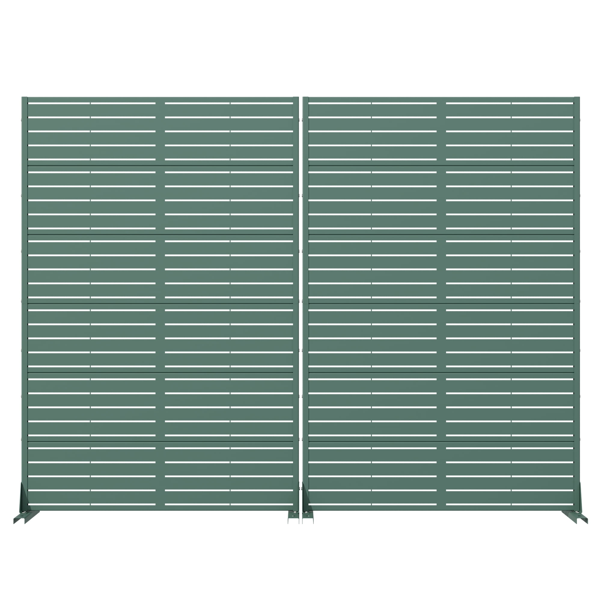 Metal Privacy Metal Screen Fence Panel Set of 2
