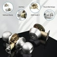thumbnail image 4 of Knobonly All Keyed Same, Front Door Handleset with Single Cylinder Deadbolt in Satin Nickel Finish, Keyed Alike for Every Set, 5 Pack, 4 of 4