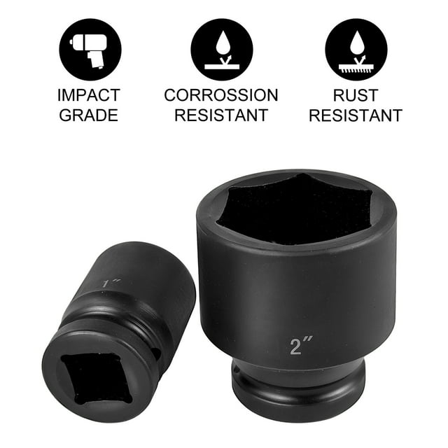 VEVOR Juego de llaves de vaso de impacto de 3/4 pulgadas, 29 piezas de llaves de vaso de impacto, llaves de vaso de 6 puntos, construcción resistente, CR-M0, juego de llaves de vaso de 3/4