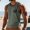 Green, variant on Sleeveless Shirt for Men Sport Tank Top Breathable Slim Fit Gym Tank Top Topographic Print Pocket Workout Tank Top