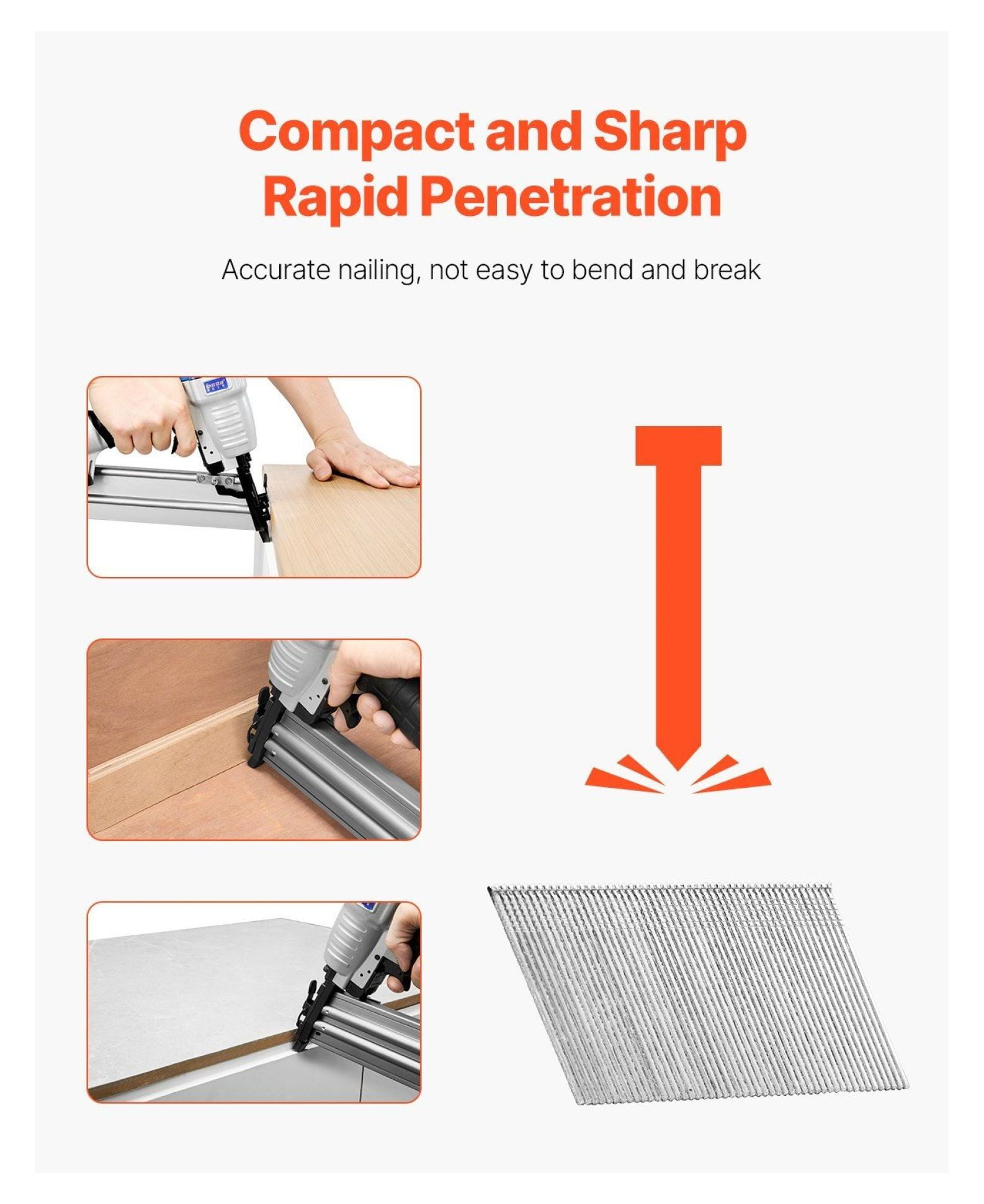 16 Gauge Finish Nails 2 Inch, 2000 Count - 20 Degree Angled Finish Nails for Nailers, Galvanized Rust Resistant Finishing Nail Set for Woodworking & DIY