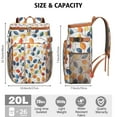 thumbnail image 4 of Spring Floral Wildflower and Butterfly Print Insulated Cooler Backpack - 20L Lightweight & Portable, 4 of 4