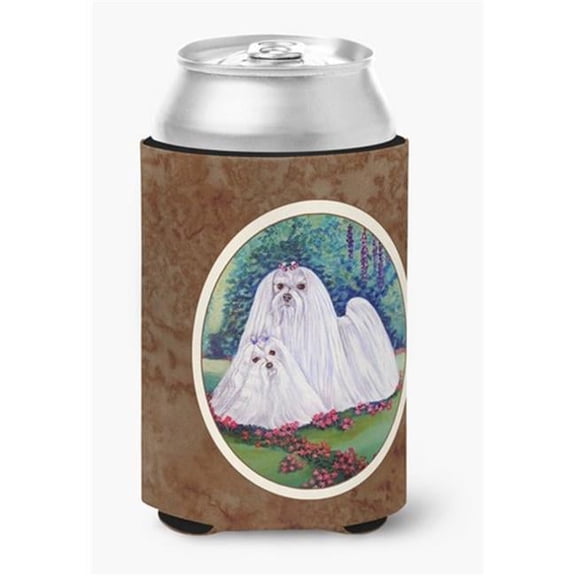 Maltese Momma & Puppy Can or Bottle Hugger