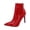 Red, variant on Womens Red Comfort Goring Katalina Pointed Toe Stiletto Zip-Up Booties 5.5 M