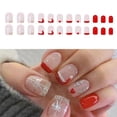 thumbnail image 2 of JZROCKER Seasonal Glittering Elk Press On Nail Tips 24Pcs Short Square for Christmas, 2 of 6