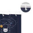 thumbnail image 5 of Yayeee Shower Curtain with Hooks 72"x72" Waterproof Fabric Bathroom Hanging Decor, White Cat Planet, 5 of 5