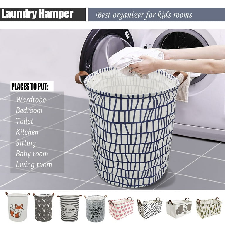 Home Kitchen Storage Organization Clothing Closet Storage Large Laundry  Hampers For Laundry With Drawstring Dirty Clothes Hamper For Bedroom Basket  With Handles Foldable White 