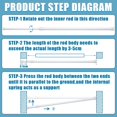 thumbnail image 5 of 4pcs Window Security Bars Adjustable Sliding Door Guard Security Lock Bar Fixed Window Guard Door Security Devices Window Guards for Children Safety, Patio Door, Anti-Lift (White), 5 of 5