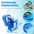 thumbnail image 4 of Portavasos para piscina, estante colgante para almacenamiento de cerveza, accesorios para piscina (marco alto azul), 4 of 7