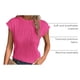thumbnail image 4 of Blusa para Mujer PRETTYGARDEN Rojo Rosa Manga Corta Talla Grande, 4 of 9