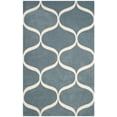 thumbnail image 2 of SAFAVIEH Cambridge Jared Geometric Wool Area Rug, Light Blue/Ivory, 5' x 8', 2 of 8