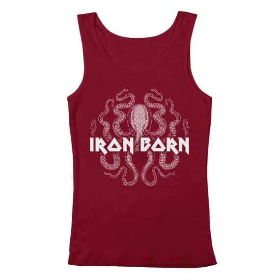 GEEK TEEZ Iron Born Original Artwork Inspired by Game of Thrones Women's Tank Top Red Small
