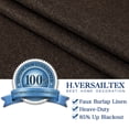 thumbnail image 4 of Faux Linen Brown Pair Curtains Thermal Insulated Room Darkening Window Panels Heavy Duty Textured Burlap Effect Grommet Drapes For Bedroom, 108-Inch Length, 4 of 7